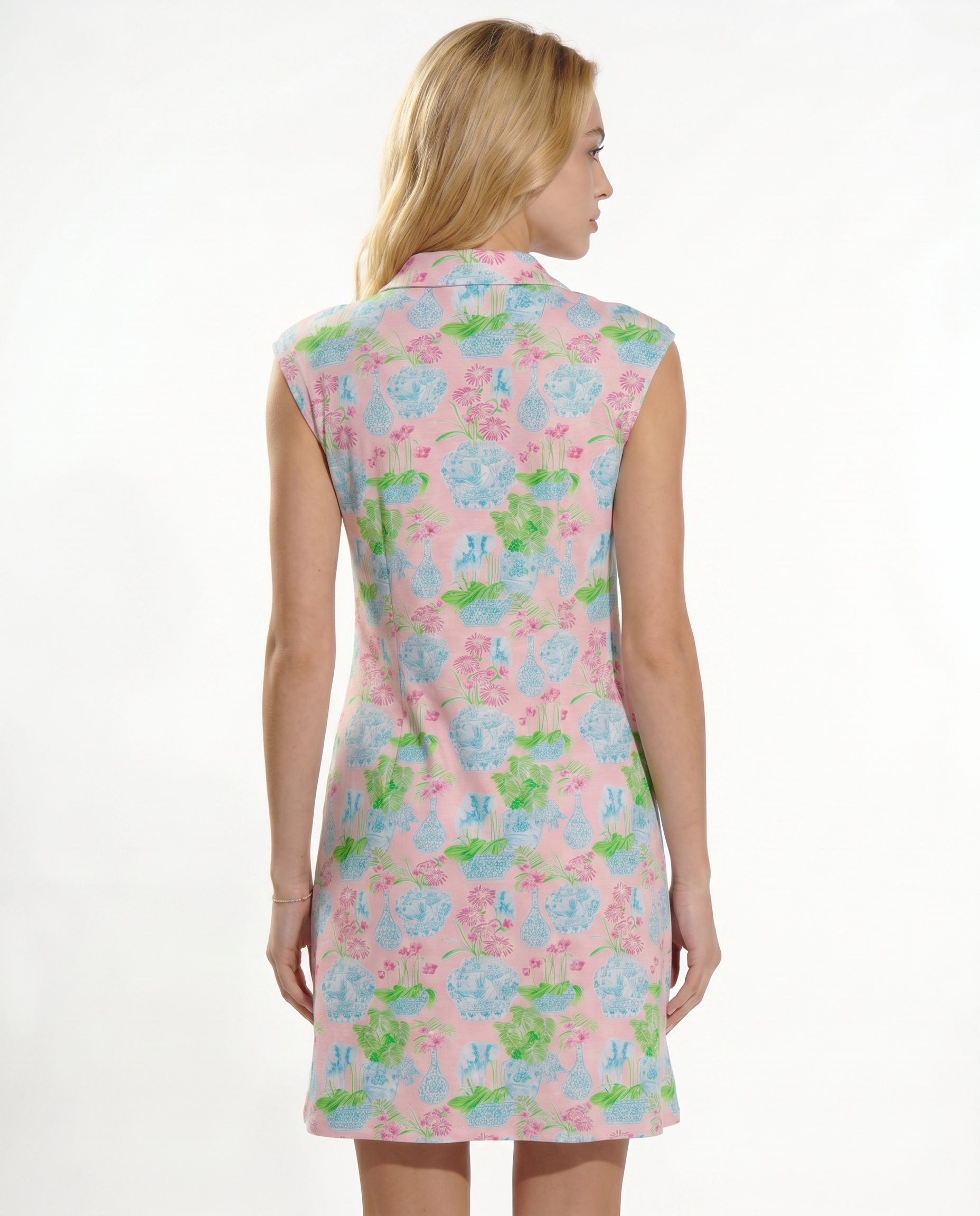 Jamboree Polo Neck Cap Sleeve Dress W/Pocket 67Z14