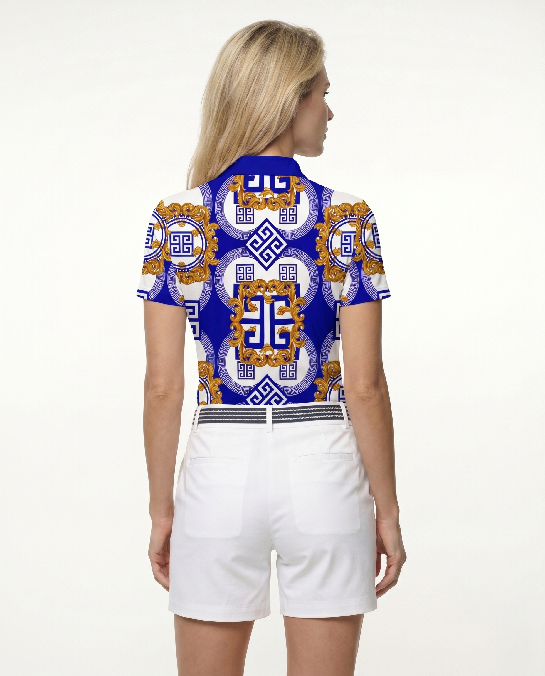 Mozzafiato Short Sleeve Zip Mock Top 85Z29