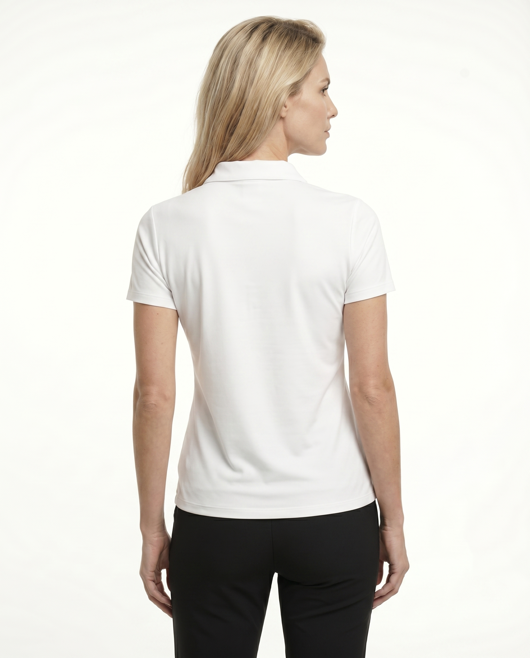 Solid Short Sleeve Polo Top 6900