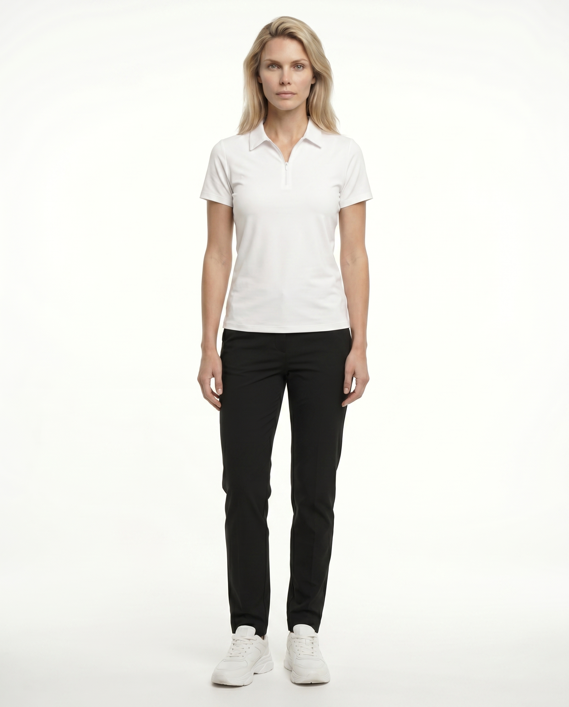 Solid Short Sleeve Polo Top 6900