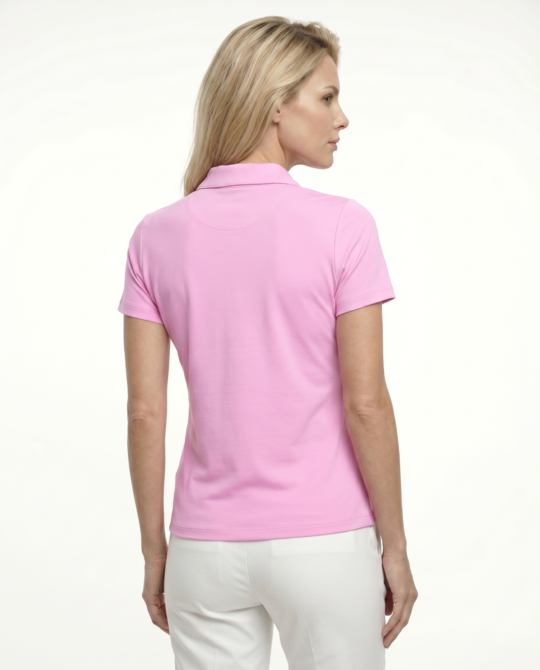 Solid Short Sleeve Polo Top 6900