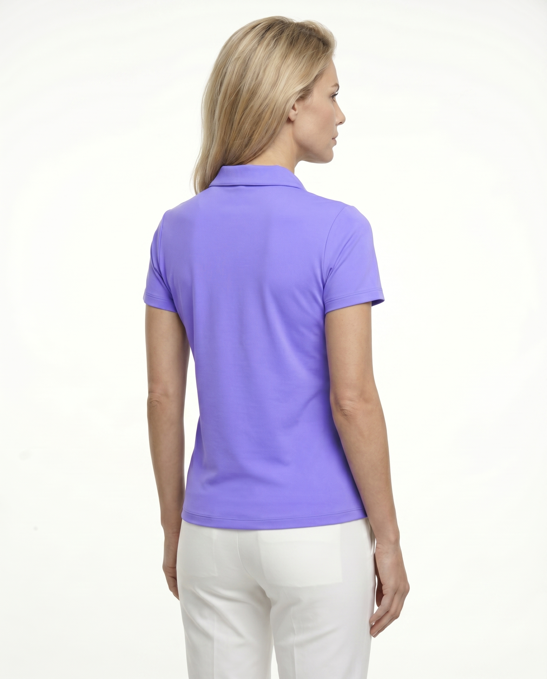 Solid Short Sleeve Polo Top 6900