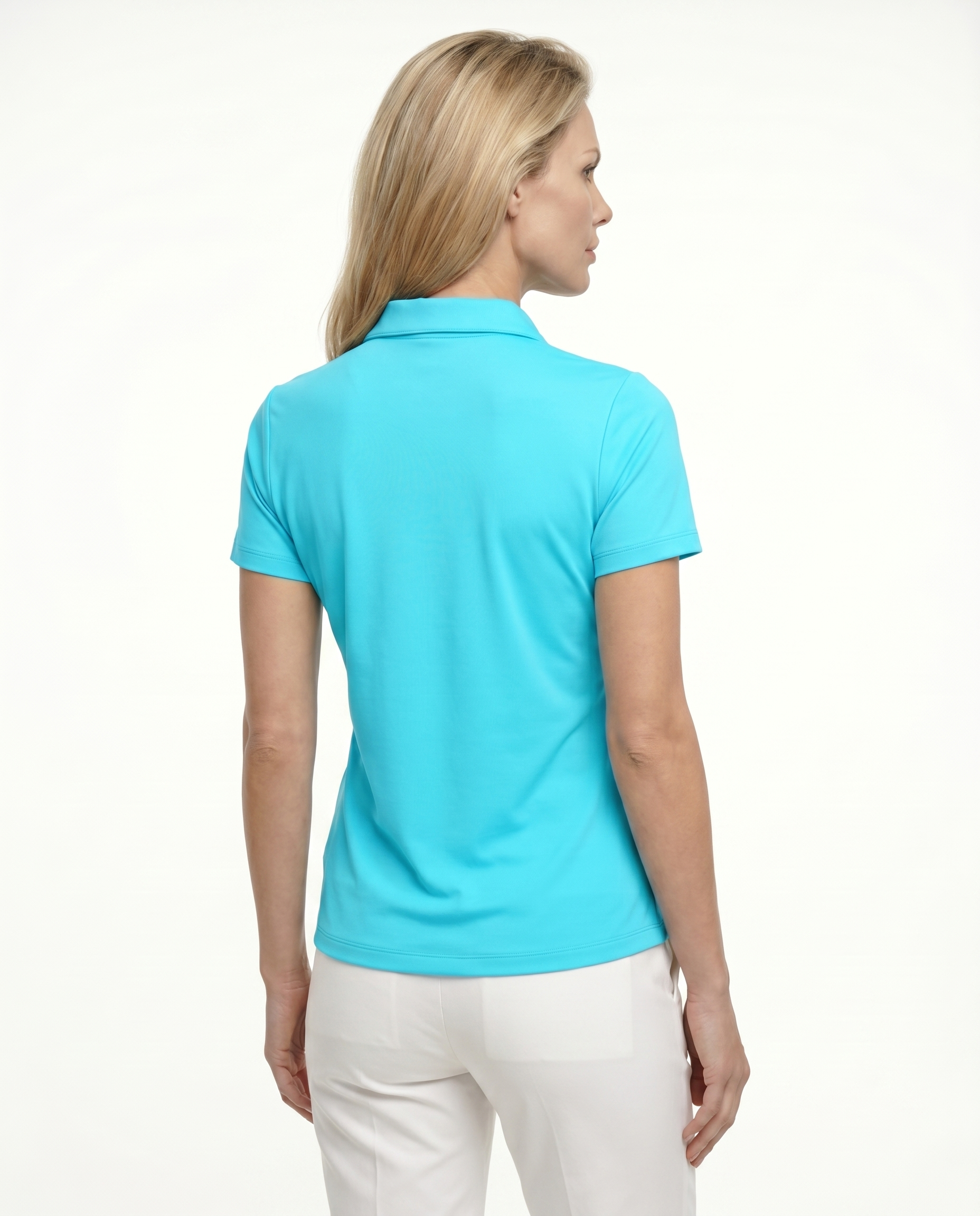 Solid Short Sleeve Polo Top 6900