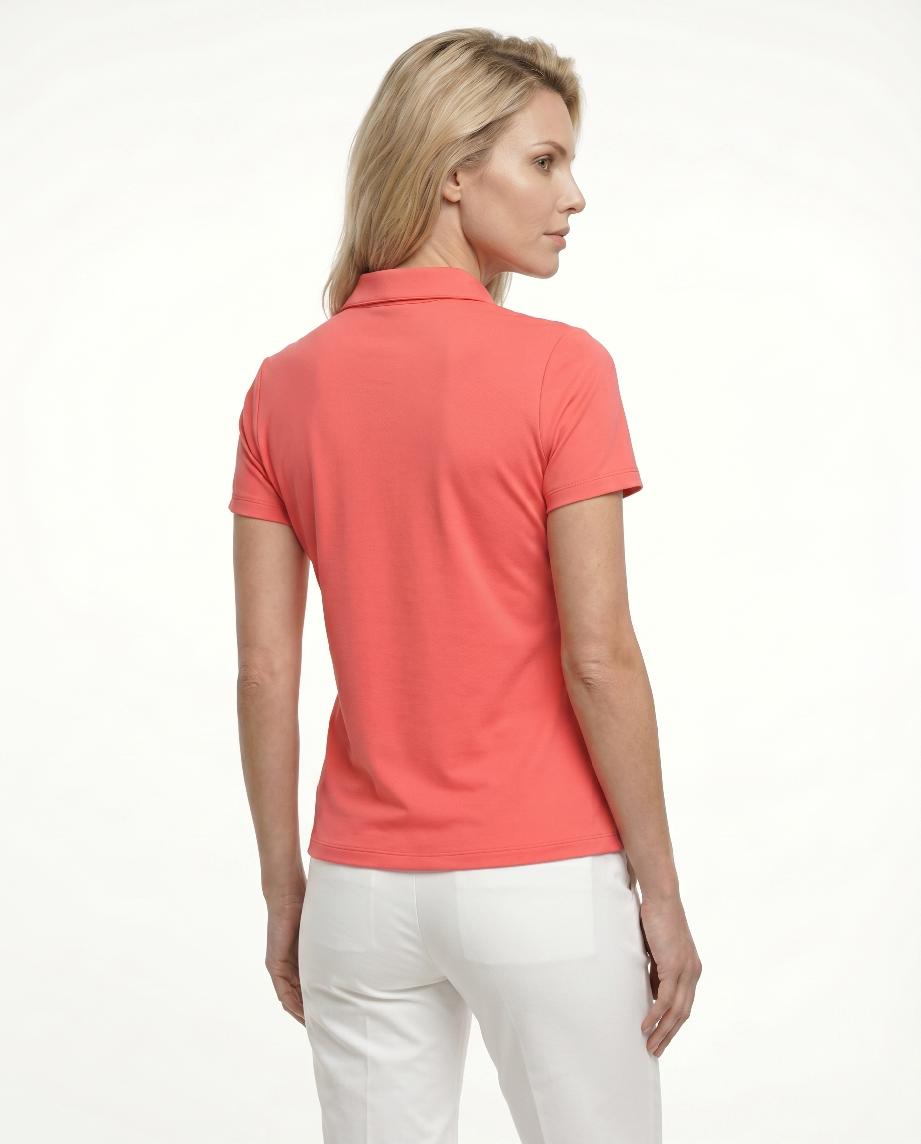 Solid Short Sleeve Polo Top 6900