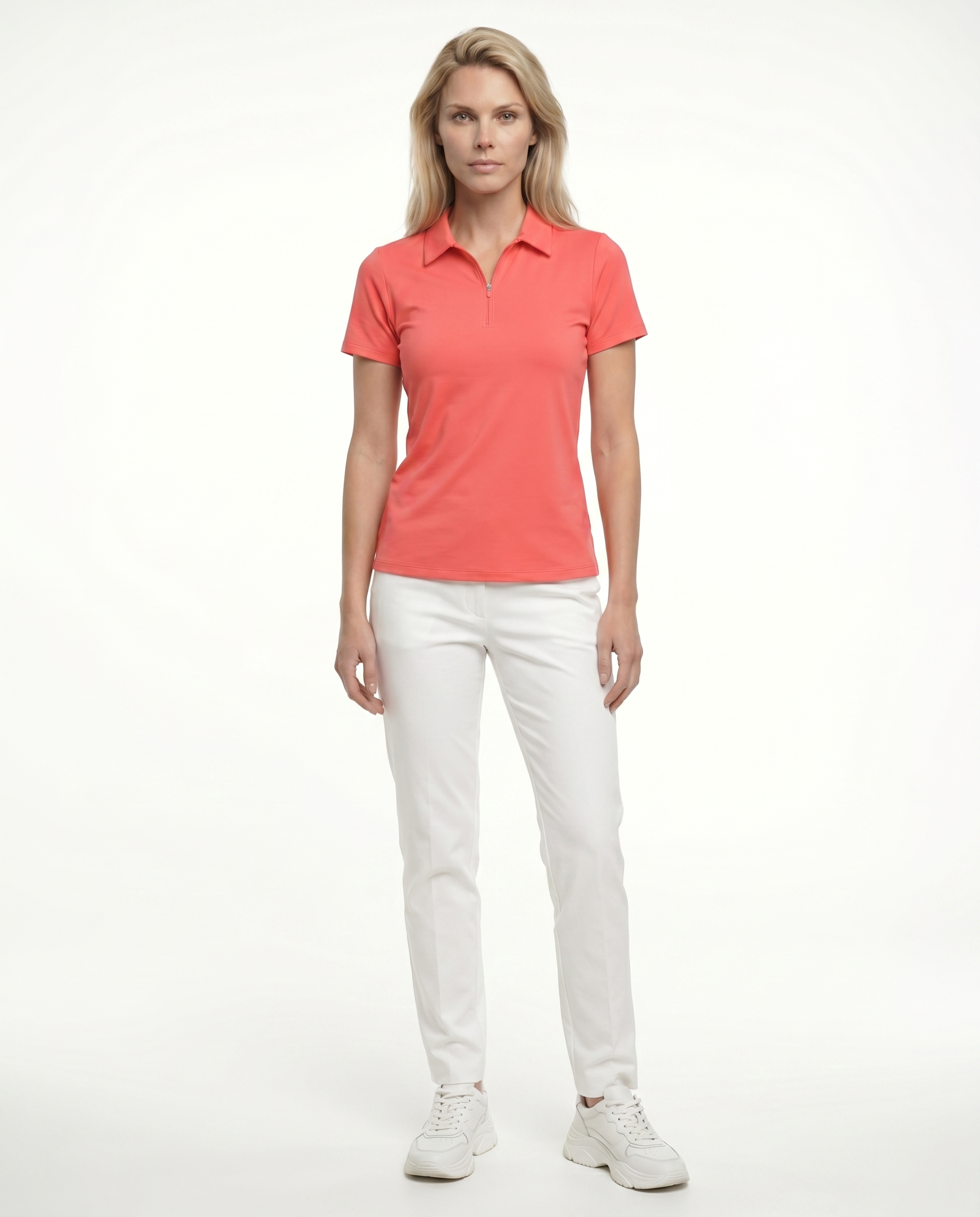 Solid Short Sleeve Polo Top 6900