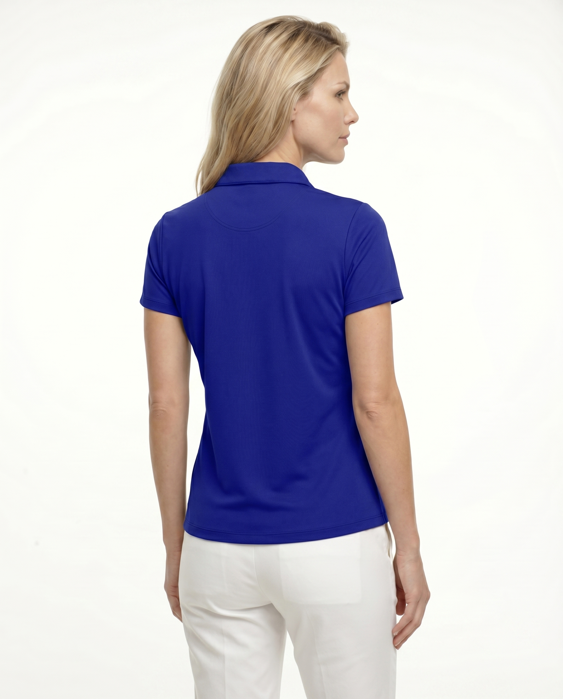 Solid Short Sleeve Polo Top 6900
