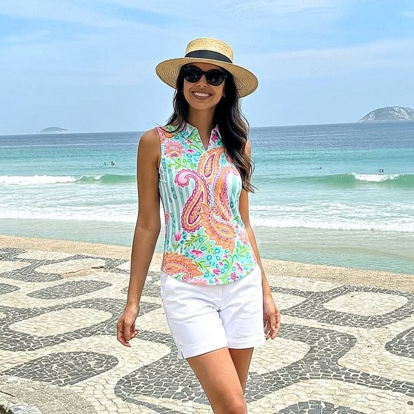 Sweet Caroline Short Sleeve Mock Top 85Z18